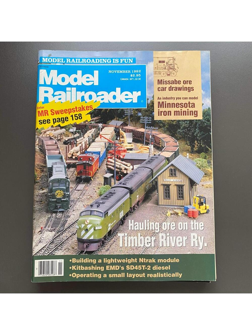 Model Railroader November 1992 Vintage History Magazine